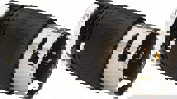 Locking Inlet: Plug, Industrial, Non-NEMA, 480V, Black & White